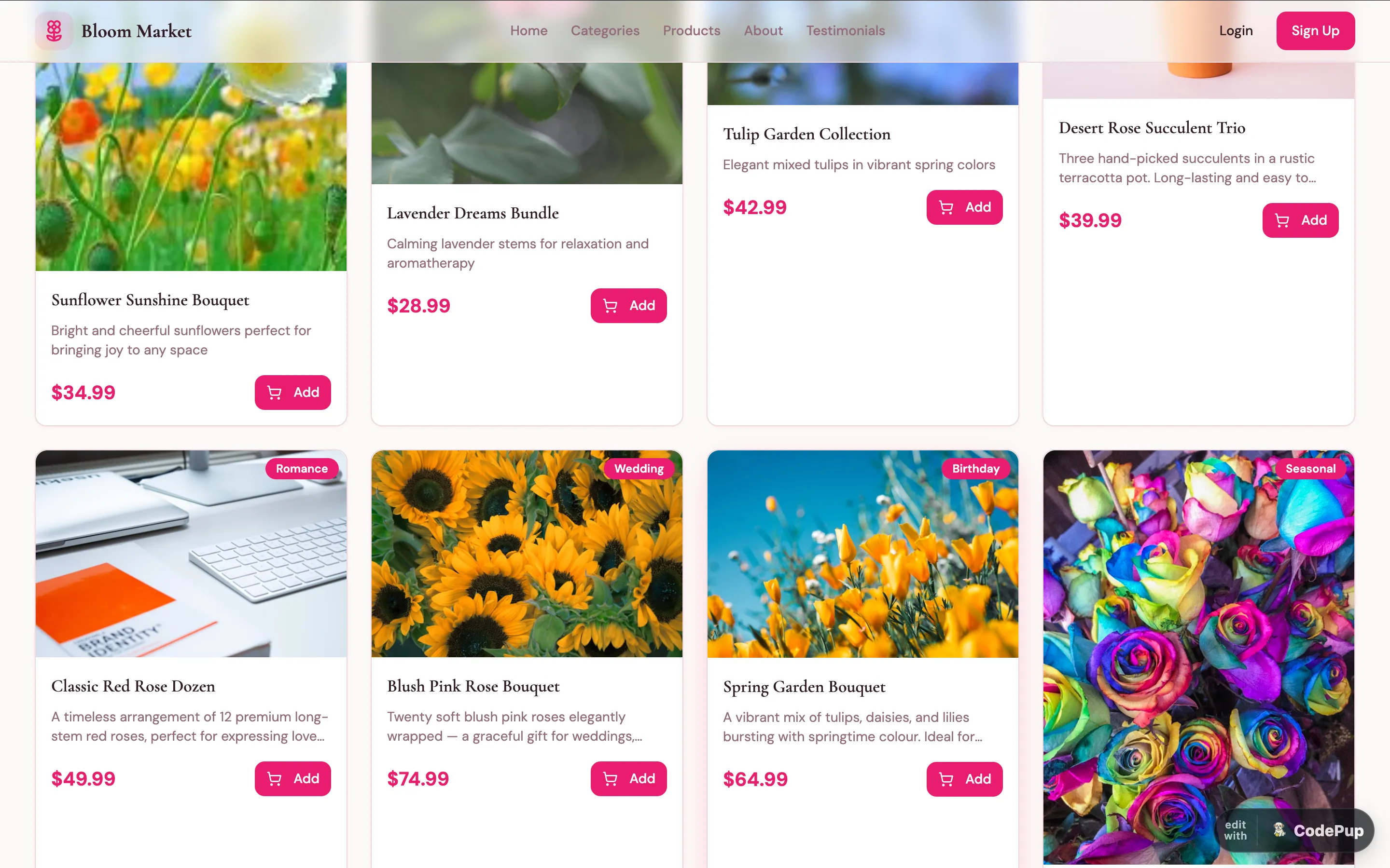 Products added by AI now visible on the actual website