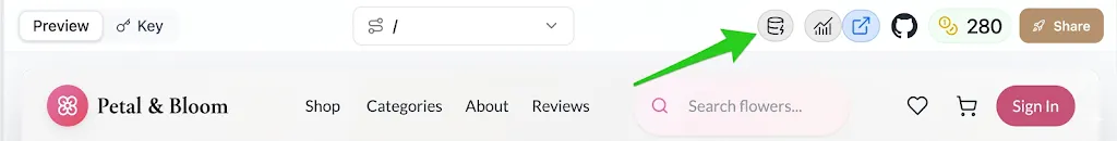 CMS icon in the Codepup AI toolbar