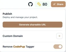 Generate shareable URL